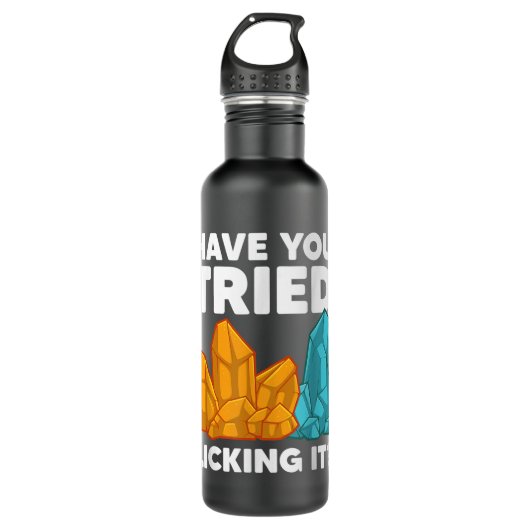 Funny Geology for Men Rockhound Rock Collect Waterfles (Voorkant)