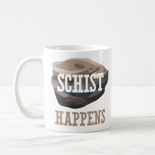Funny Geology Pun - Schist Happens Koffiemok (Links)