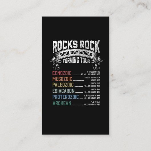 Funny Geology Rock Forming Humor Geologist Visitekaartje (Voorkant)