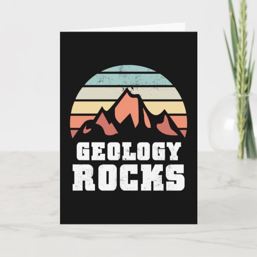 Funny Geology Rocks Gift voor Geoloog Kaart (Voorkant)