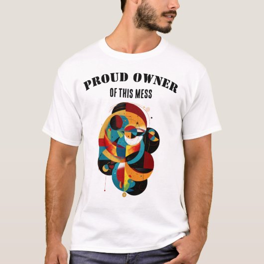 Funny Geometric Art, Modern Abstract with attitude T-shirt (Voorkant)