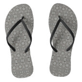 Funny Geometric Pattern Stars Silver Grey Elegant Teenslippers (Voetbed)