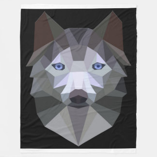 Funny Geometry Husky Face Gifts Lover Fleece Deken