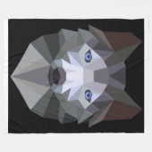 Funny Geometry Husky Face Gifts Lover Fleece Deken (Voorkant (Horizontaal))