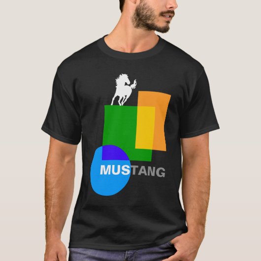 Funny Geometry Plus Horse Compositie T-shirt (Voorkant)