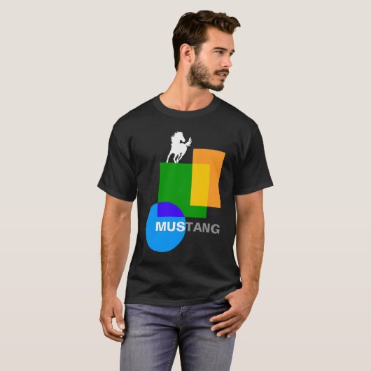 Funny Geometry Plus Horse Compositie T-shirt (Voorkant volledig)