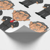 Funny George W Bush Political Caricature Cadeaupapier (Hoek)