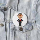 Funny George W Bush Political Caricature Ronde Button 7,6 Cm (In situ)