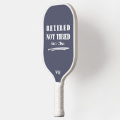 Funny Gepensioneerd niet Moe Jaar Initialen Grijs Pickleball Paddle (Links)