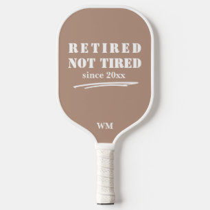 Funny Gepensioneerd niet Moe Jaar Initialen Khaki Pickleball Paddle
