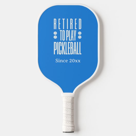 Funny Gepensioneerd om te spelen Pickleball Jaar B Paddle (Voorkant)