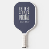 Funny Gepensioneerd om te spelen Pickleball Jaar G Pickleball Paddle (Achterkant)