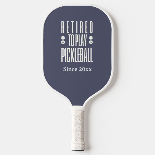 Funny Gepensioneerd om te spelen Pickleball Jaar G Pickleball Paddle (Voorkant)