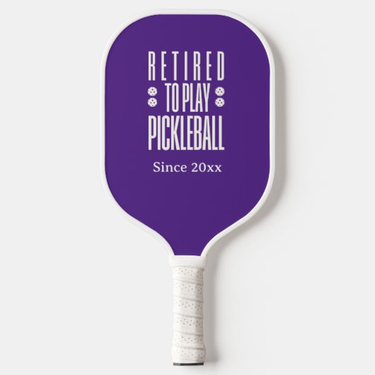 Funny Gepensioneerd om te spelen Pickleball Jaar P Paddle (Voorkant)