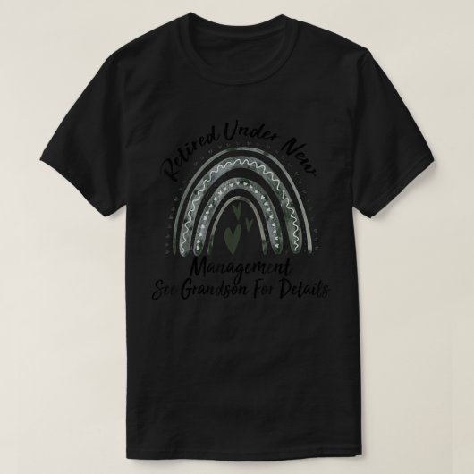 Funny, gepensioneerd onder nieuw bestuur Zie klein T-shirt (Design voorkant)