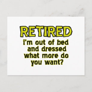 Funny gepensioneerde design briefkaart