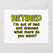 Funny gepensioneerde design briefkaart (Voorkant)