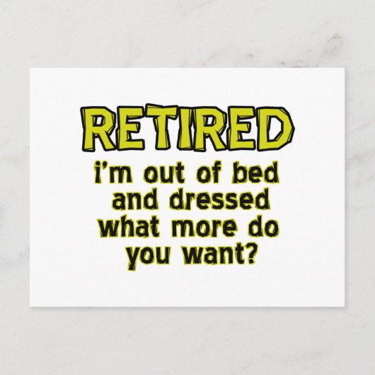 Funny gepensioneerde design briefkaart (Voorkant)