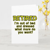 Funny gepensioneerde design kaart (Gele Bloem)