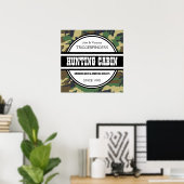 Funny Gepersonaliseerd Camo Hunting Cabin Sign Pos Poster (Thuiskantoor)
