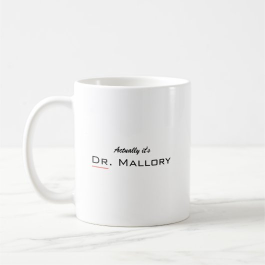Funny gepersonaliseerde mok koffie van de dokter (Links)
