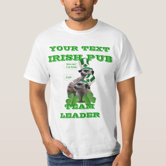 Funny gepersonaliseerde St Patrick's T-shirt (Voorkant)
