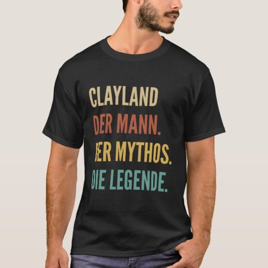 Funny German First Name Design - Clayland T-shirt (Voorkant)