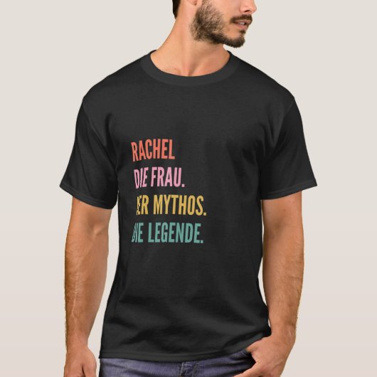 Funny German First Name Design - Rachel T-shirt (Voorkant)