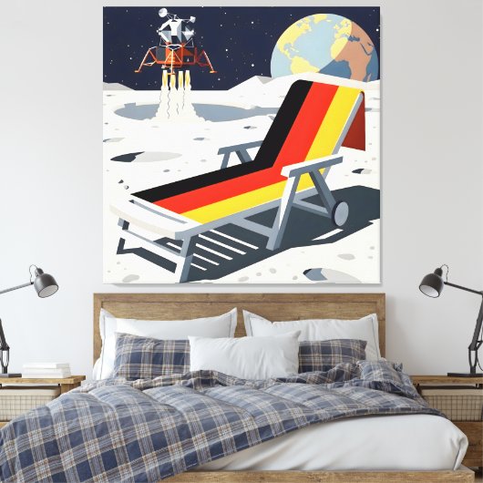 Funny German flag Canvas Afdruk (Insitu (Slaapkamer))