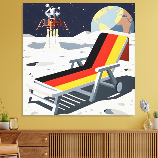 Funny German flag Canvas Afdruk (Insitu (Woonkamer))