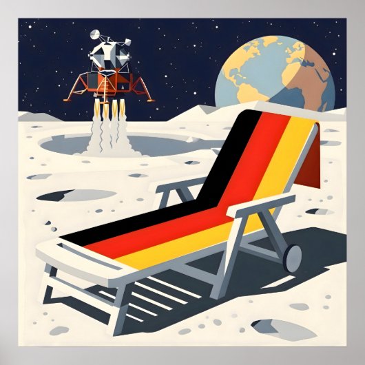 Funny German flag Poster (Voorkant)