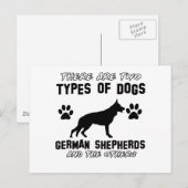 Funny german herder design briefkaart (Voorkant / Achterkant)