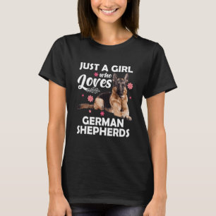 Funny German Shepherd Art for Girls Women Kinder D T-shirt