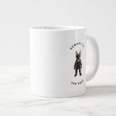 Funny German Shepherd "Beware of the Ruff"  Grote Koffiekop (Voorkant rechts)