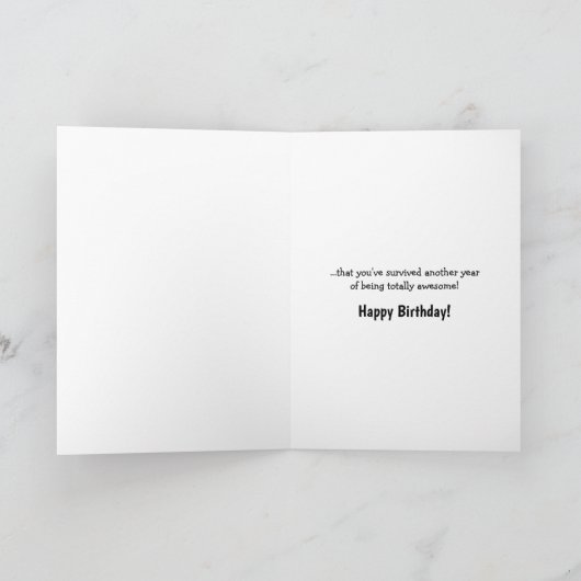 Funny German Shepherd Birthday Card Kaart (Binnen)