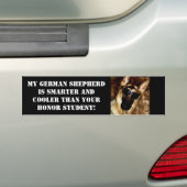 Funny German Shepherd Bumpersticker (Op auto)