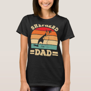 Funny German Shepherd Dad Print Dog  Retro T-shirt