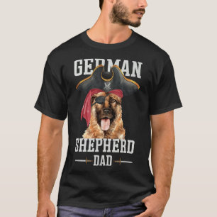 Funny German Shepherd Dog Dad Black Shepher T-shirt