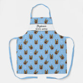 Funny German Shepherd Dog Pattern Custom Apron Schort (Voorkant)