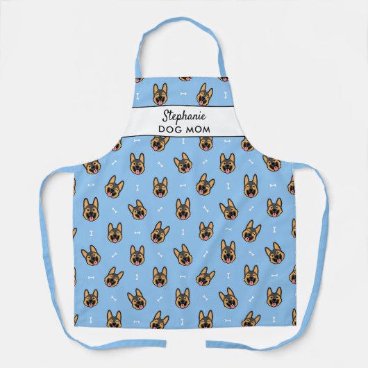 Funny German Shepherd Dog Pattern Custom Apron Schort (Voorkant)