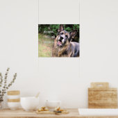 Funny German Shepherd Dog Poster Print (Keuken)