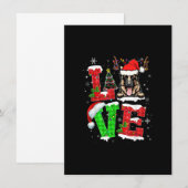 Funny German Shepherd Dog Tree kerstlampjes Xm Kaart (Voorkant / Achterkant)