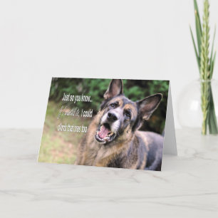 Funny German Shepherd Dog Wenskaart Kaart