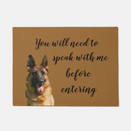 Funny German Shepherd Doormat Deurmat (Voorkant)