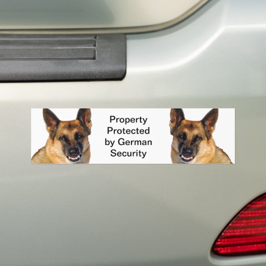 Funny German Shepherd Foto Snarling Angry Bumpersticker (Op auto)