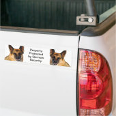 Funny German Shepherd Foto Snarling Angry Bumpersticker (Op Truck)
