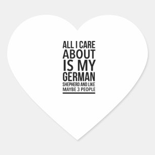 Funny German shepherd Hart Sticker