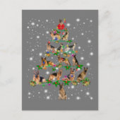 Funny German Shepherd kerstboom Decor Ormenmense Briefkaart (Voorkant)