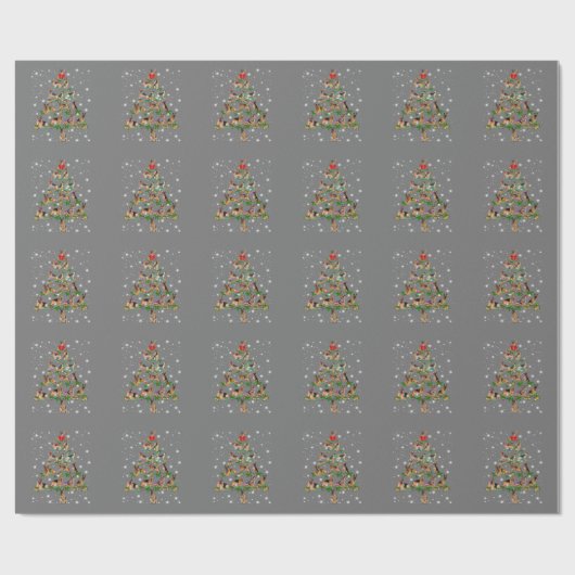 Funny German Shepherd kerstboom Decor Ormenmense Cadeaupapier (Vlak)