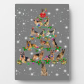 Funny German Shepherd kerstboom Decor Ormenmense Fotoplaat (voorkant)